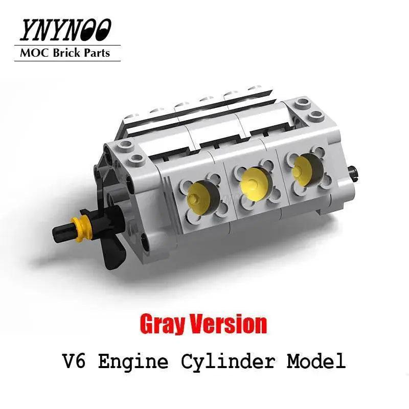  New MOC Technology Bricks Parts V2 V4 V6 V8 Engine Model Building Bricks MOC -  ToylandEU™