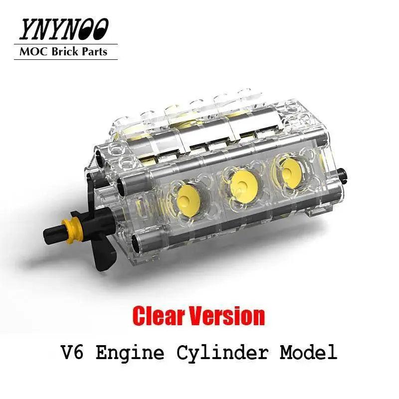  New MOC Technology Bricks Parts V2 V4 V6 V8 Engine Model Building Bricks MOC -  ToylandEU™