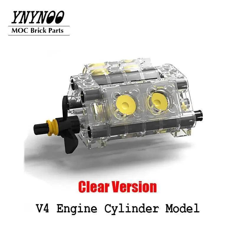  New MOC Technology Bricks Parts V2 V4 V6 V8 Engine Model Building Bricks MOC -  ToylandEU™