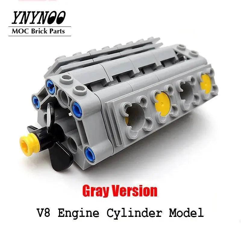  New MOC Technology Bricks Parts V2 V4 V6 V8 Engine Model Building Bricks MOC -  ToylandEU™