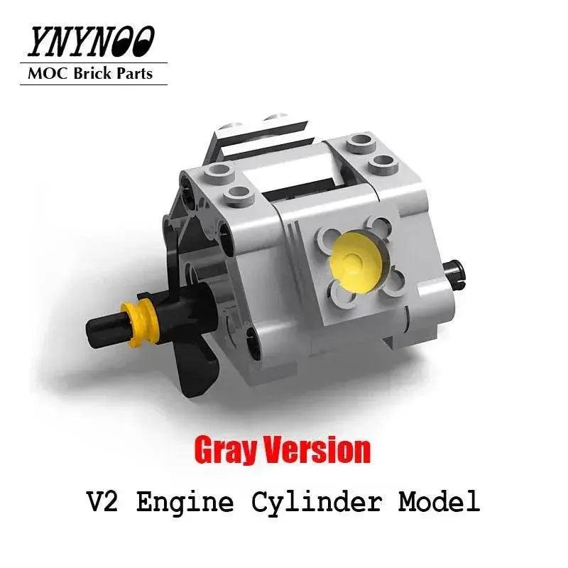  New MOC Technology Bricks Parts V2 V4 V6 V8 Engine Model Building Bricks MOC -  ToylandEU™