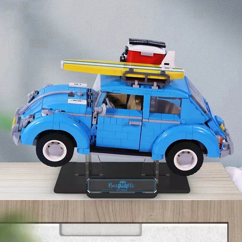 1167PCS Technical Blue Beetle Camper Car Building Blocks Model - ToylandEU