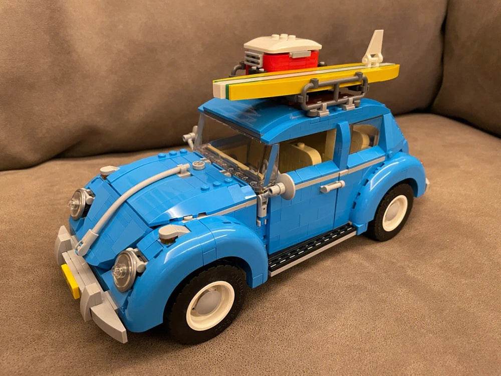 1167PCS Technical Blue Beetle Camper Car Building Blocks Model - ToylandEU