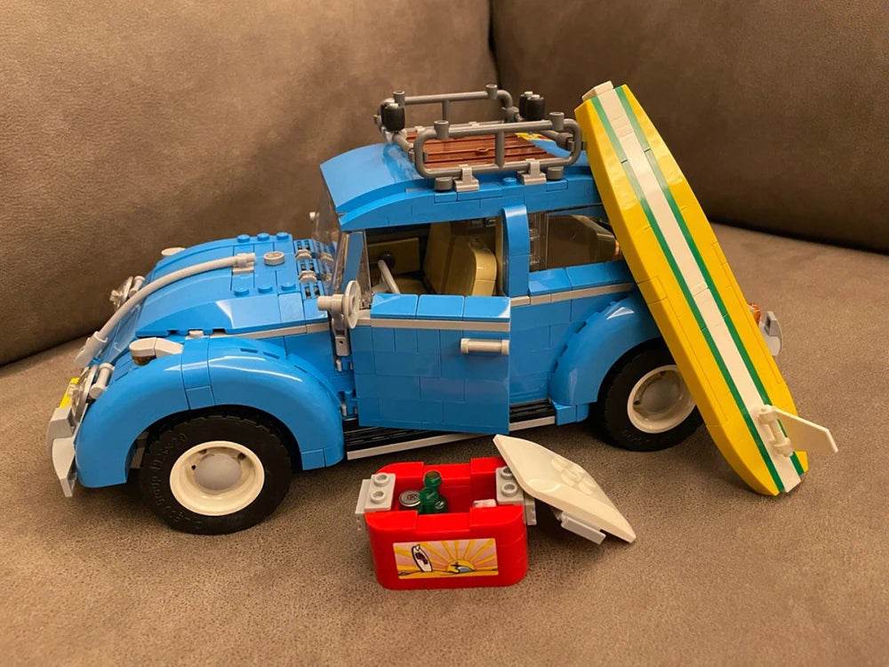 1167PCS Technical Blue Beetle Camper Car Building Blocks Model - ToylandEU