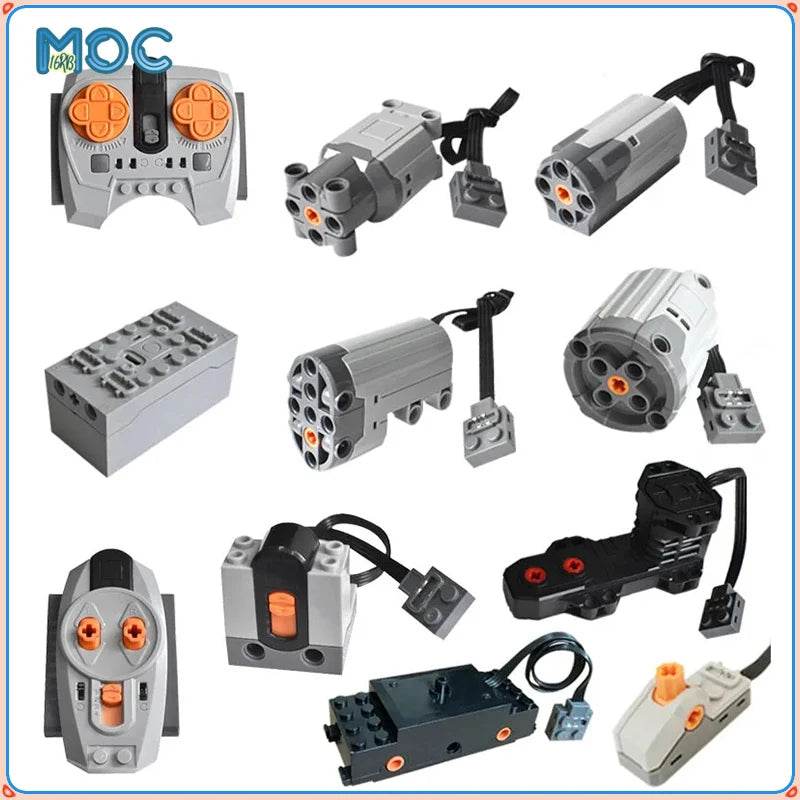 Technical Motor Parts Multi Power Functions 8293 8883 Tool Servo Train Motor PF Model Sets Compatible Building Blocks - ToylandEU