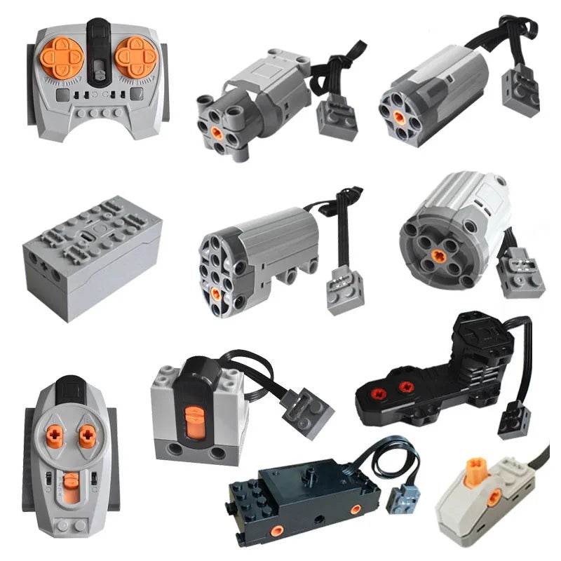 Technical Motor Parts Multi Power Functions 8293 8883 Tool Servo Train Motor PF Model Sets Compatible Building Blocks - ToylandEU