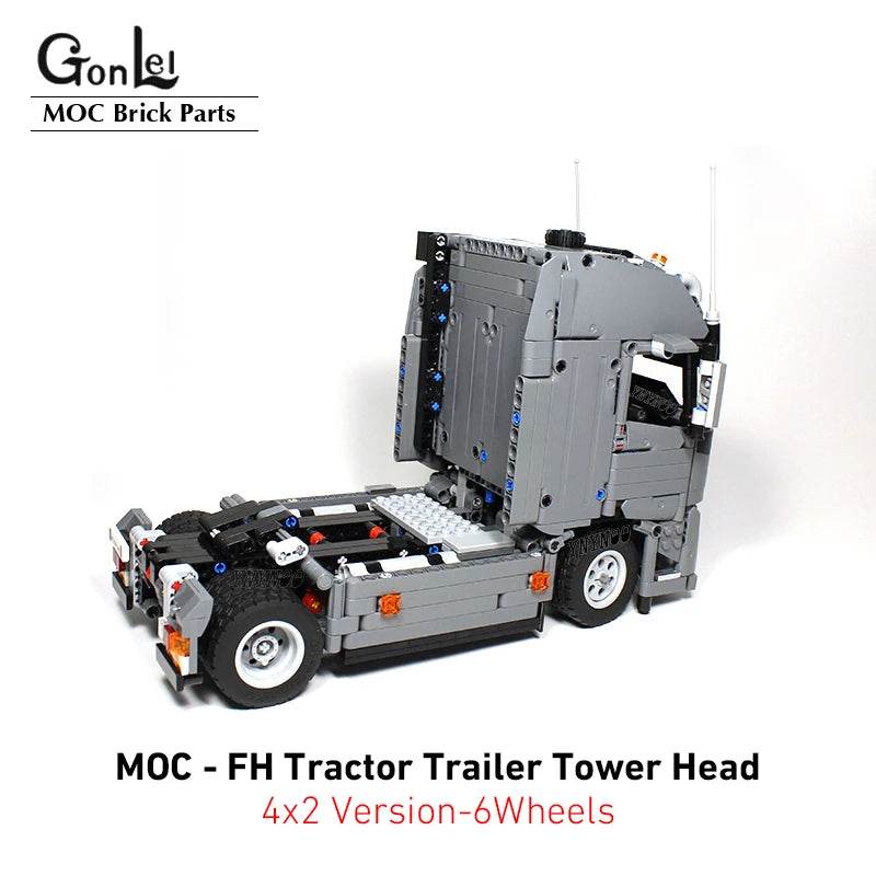 Technical Truck Engineering Container FH Tractor Unit Building Blocks 4x2 6x4 Trailer Unit Tower Head Car Model Bricks Toy Gifts - ToylandEU
