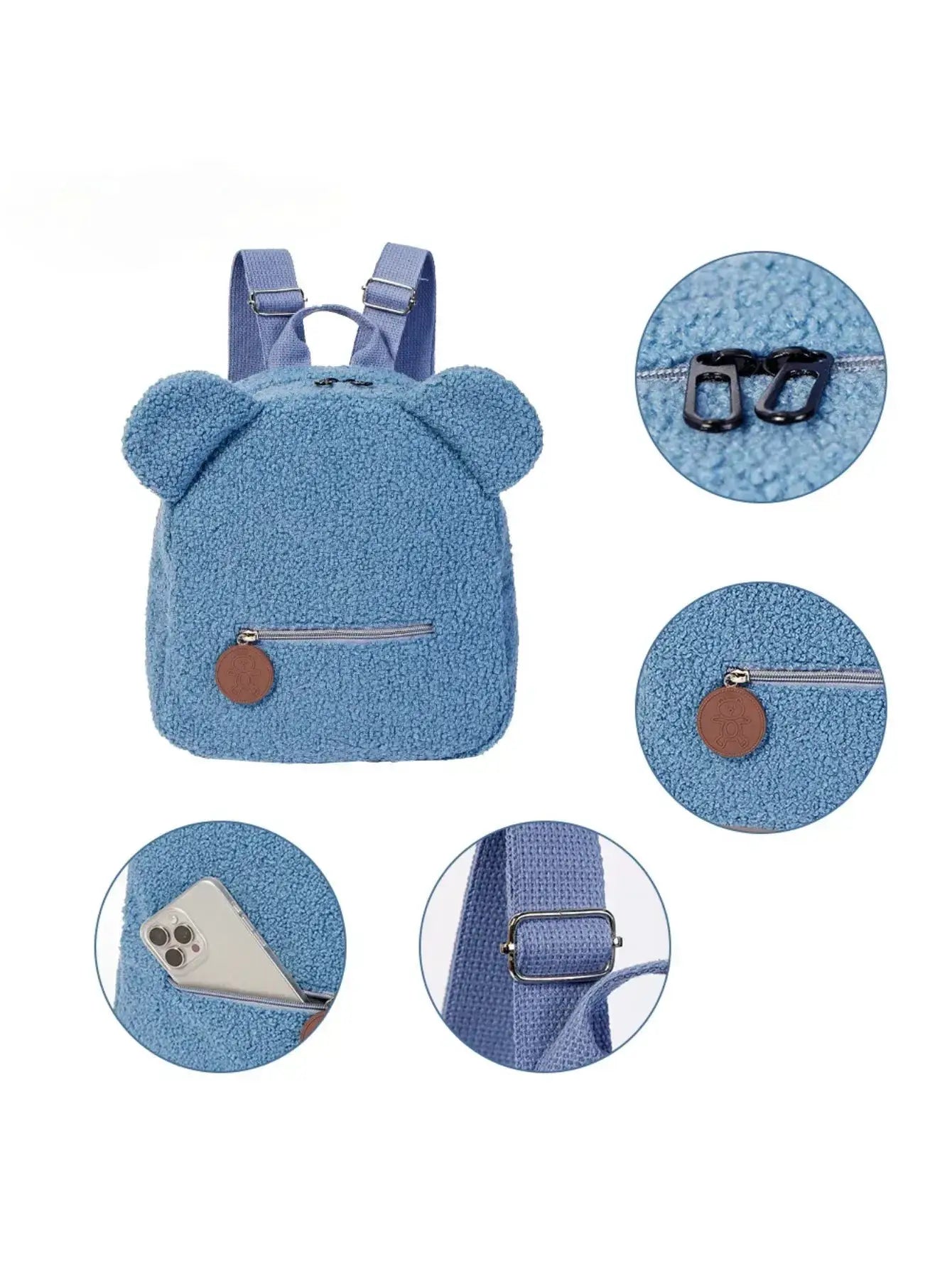 Teddy Bear Kids Backpack Cartoon Design With Ear Details - ToylandEU