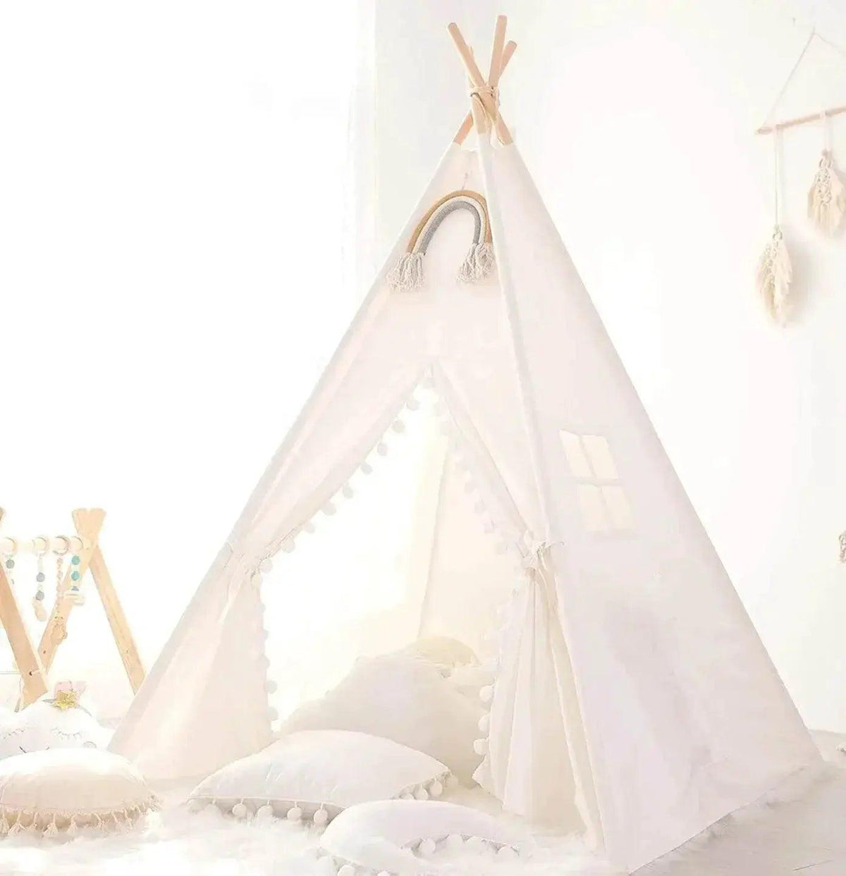 1.6m/1.3m Kid Tent Indoor Play House Wigwam Portable Teepee -  ToylandEU™