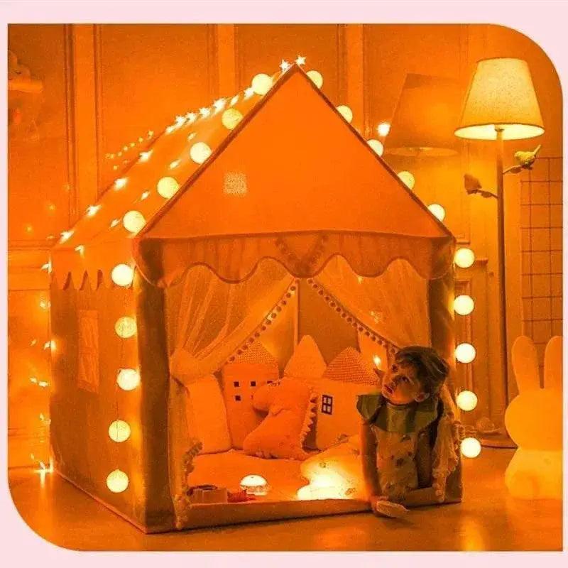  Large Kids Tents Tipi Baby Play House 1.35M Pink Castle -  ToylandEU™