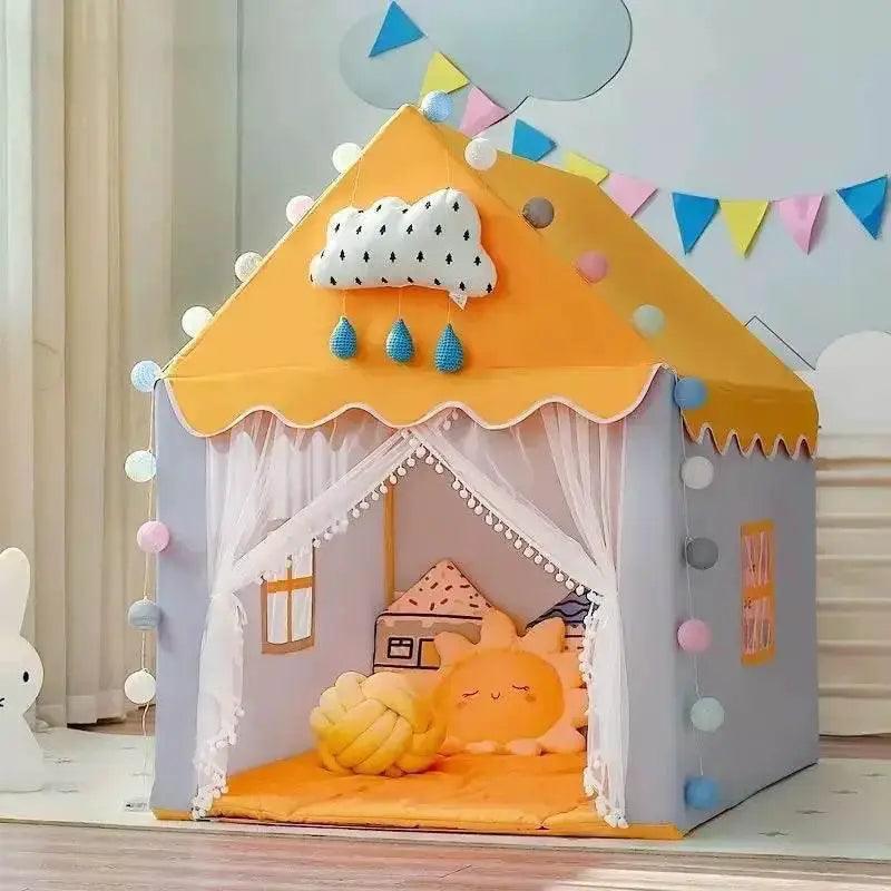  Large Kids Tents Tipi Baby Play House 1.35M Pink Castle -  ToylandEU™