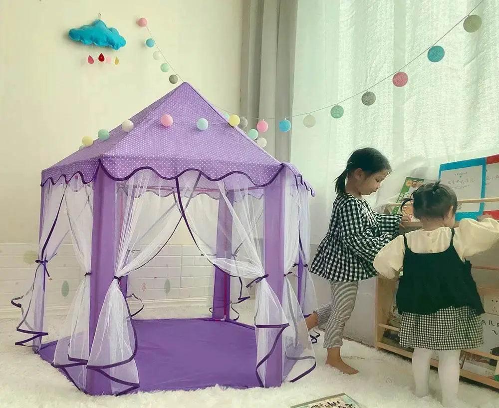  Portable Kids Toy Tipi Tent Princess Pink Girl Castle Play House -  ToylandEU™