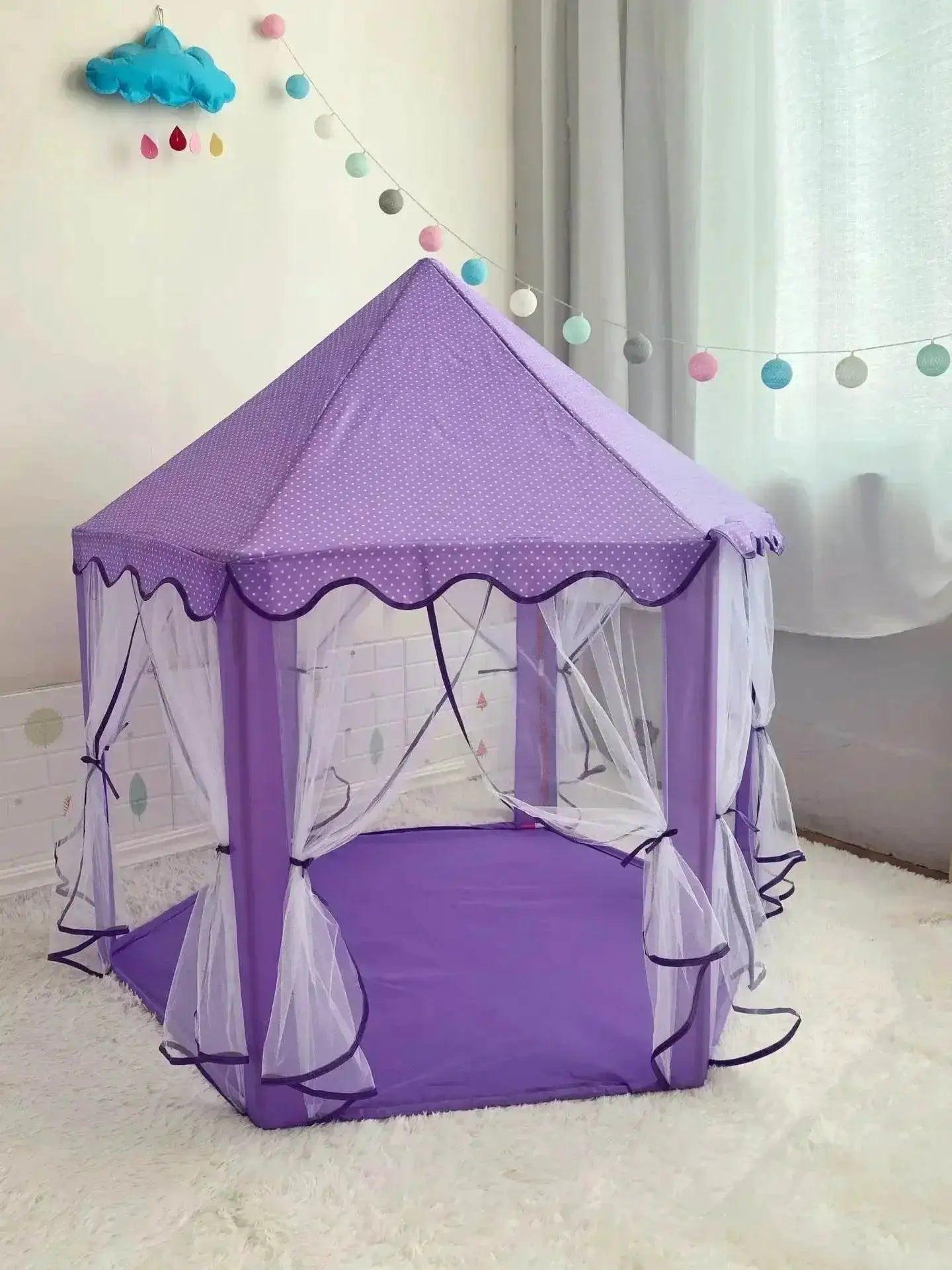  Portable Kids Toy Tipi Tent Princess Pink Girl Castle Play House -  ToylandEU™