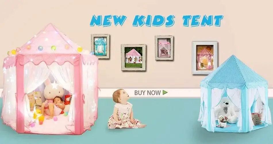  Portable Kids Toy Tipi Tent Princess Pink Girl Castle Play House -  ToylandEU™
