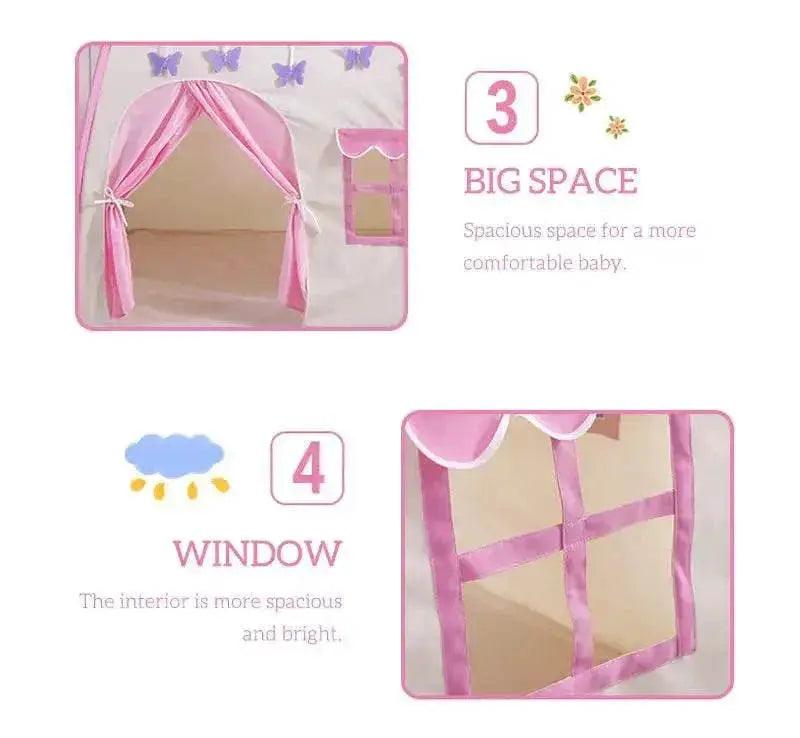  Children's Tent Indoor Outdoor Games Garden Tipi Princess Castle Teepee Playhouse -  ToylandEU™
