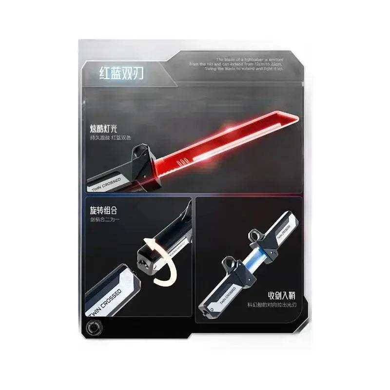 Telescopic Lightsaber Toy With Dual Color LED Lights - ToylandEU