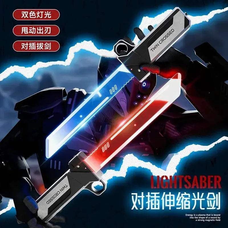 Telescopic Lightsaber Toy With Dual Color LED Lights - ToylandEU