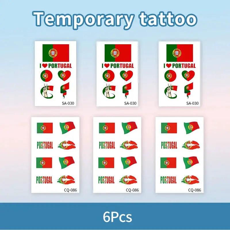  Portugal Flag Temporary Tattoo Waterproof Long Lasting -  ToylandEU™