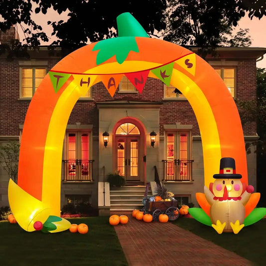  Ten Foot Giant Pumpkin Arch Inflatable With LEDs Safe -  ToylandEU™