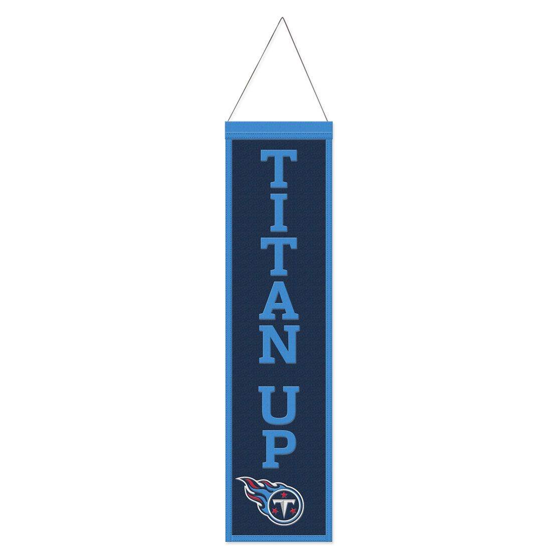 Tennessee Titans Banner Wool 8x32 Heritage Slogan Design - ToylandEU