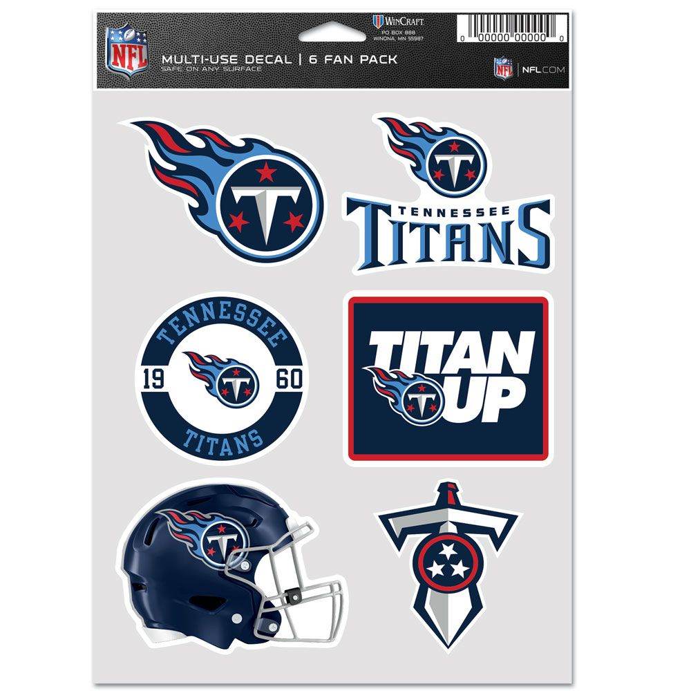 Tennessee Titans Decal Multi Use Fan 6 Pack For Windows - ToylandEU
