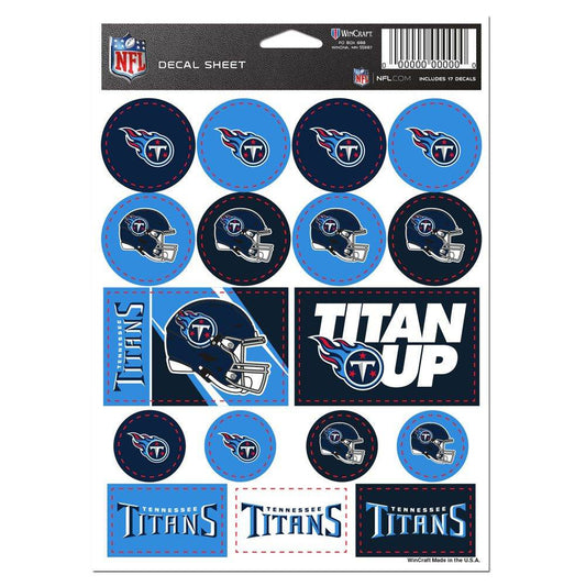 Tennessee Titans Decal Sheet 5x7 Vinyl Stickers Pack - ToylandEU