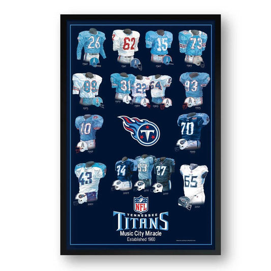 Tennessee Titans Framed Print 10x13 Uniform Heritage - ToylandEU