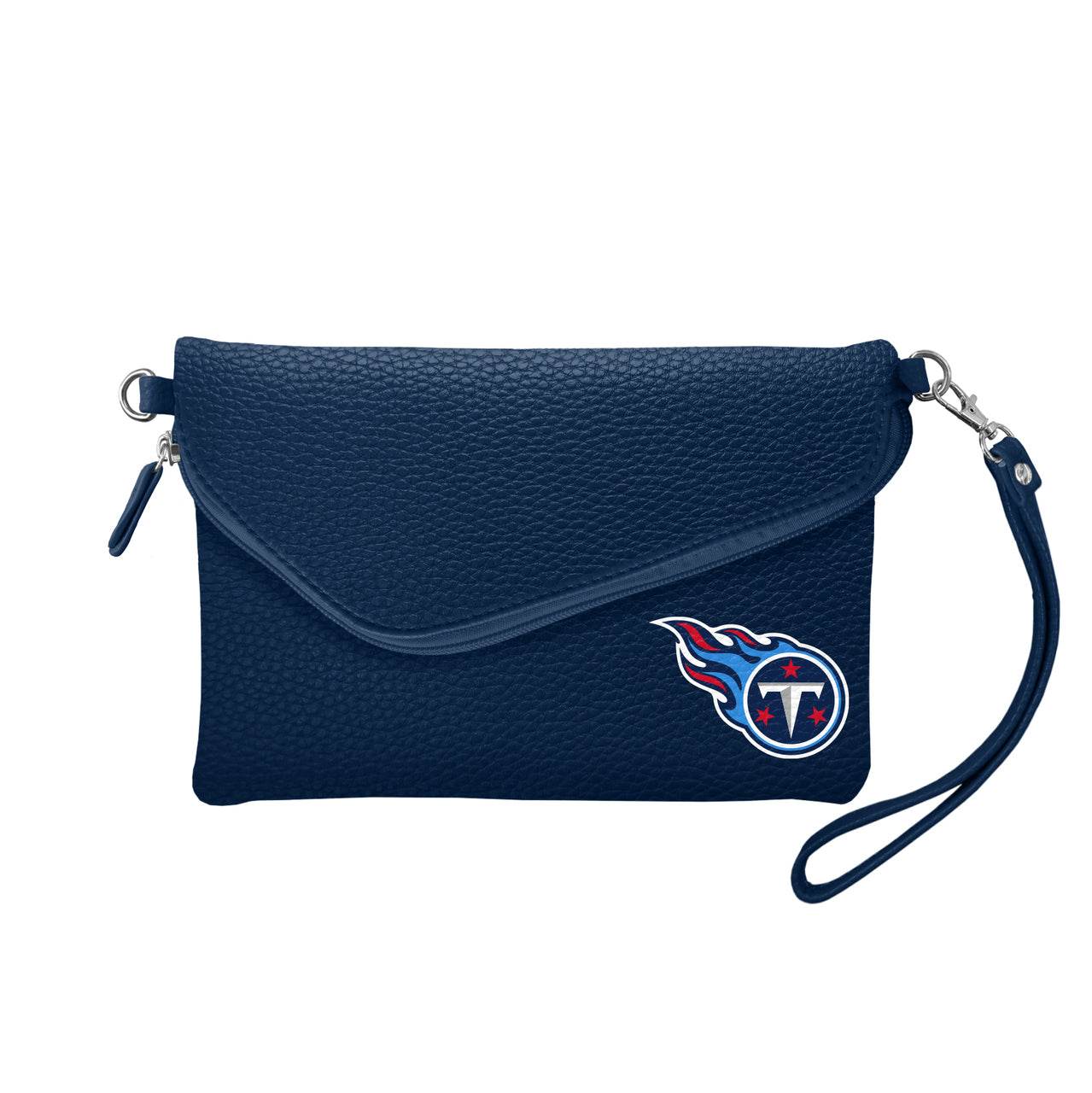 Tennessee Titans Pebble Fold Over Crossbody Purse Navy - ToylandEU