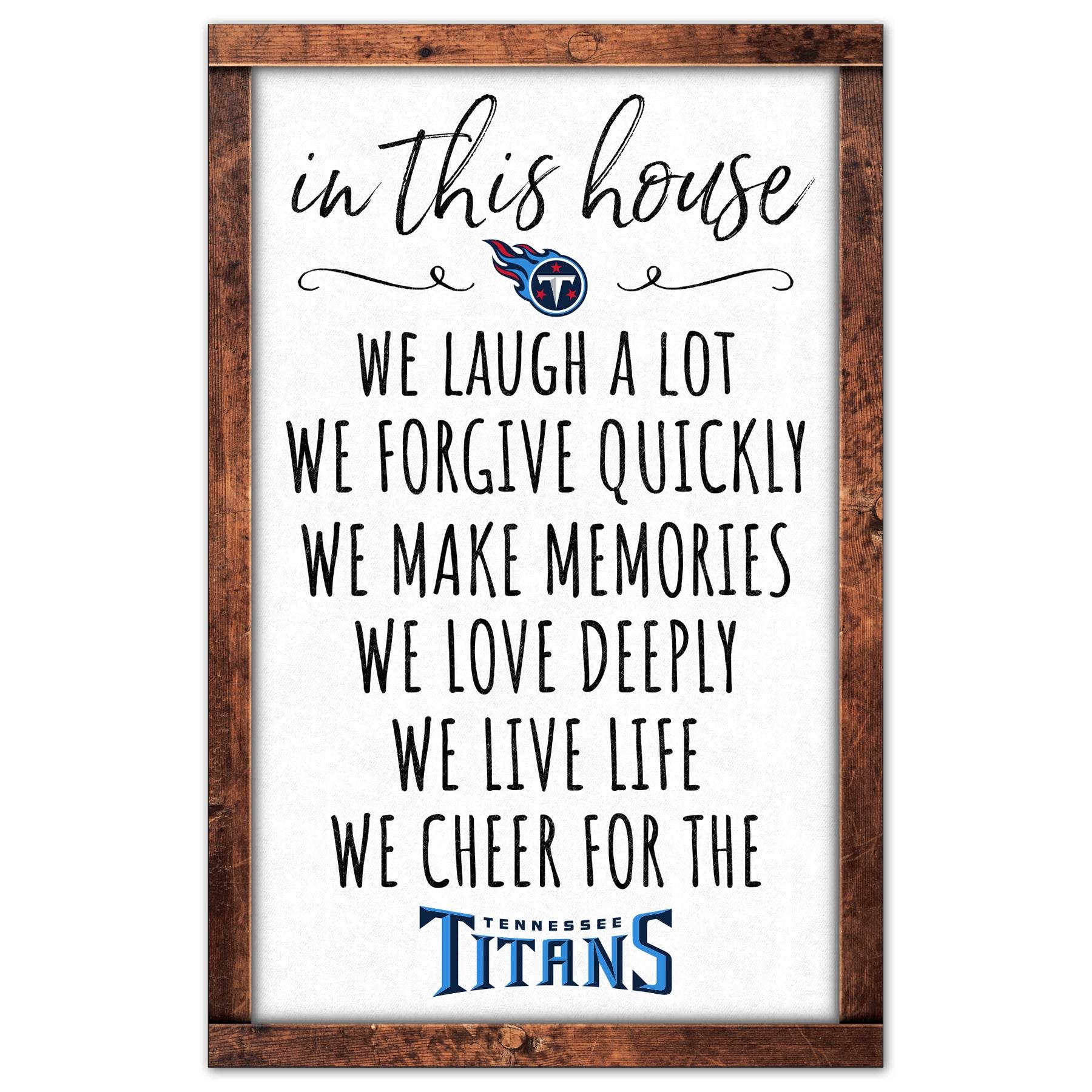 Tennessee Titans Signed 11x17 Wood Wall Art In This House - ToylandEU