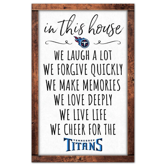 Tennessee Titans Signed 11x17 Wood Wall Art In This House - ToylandEU