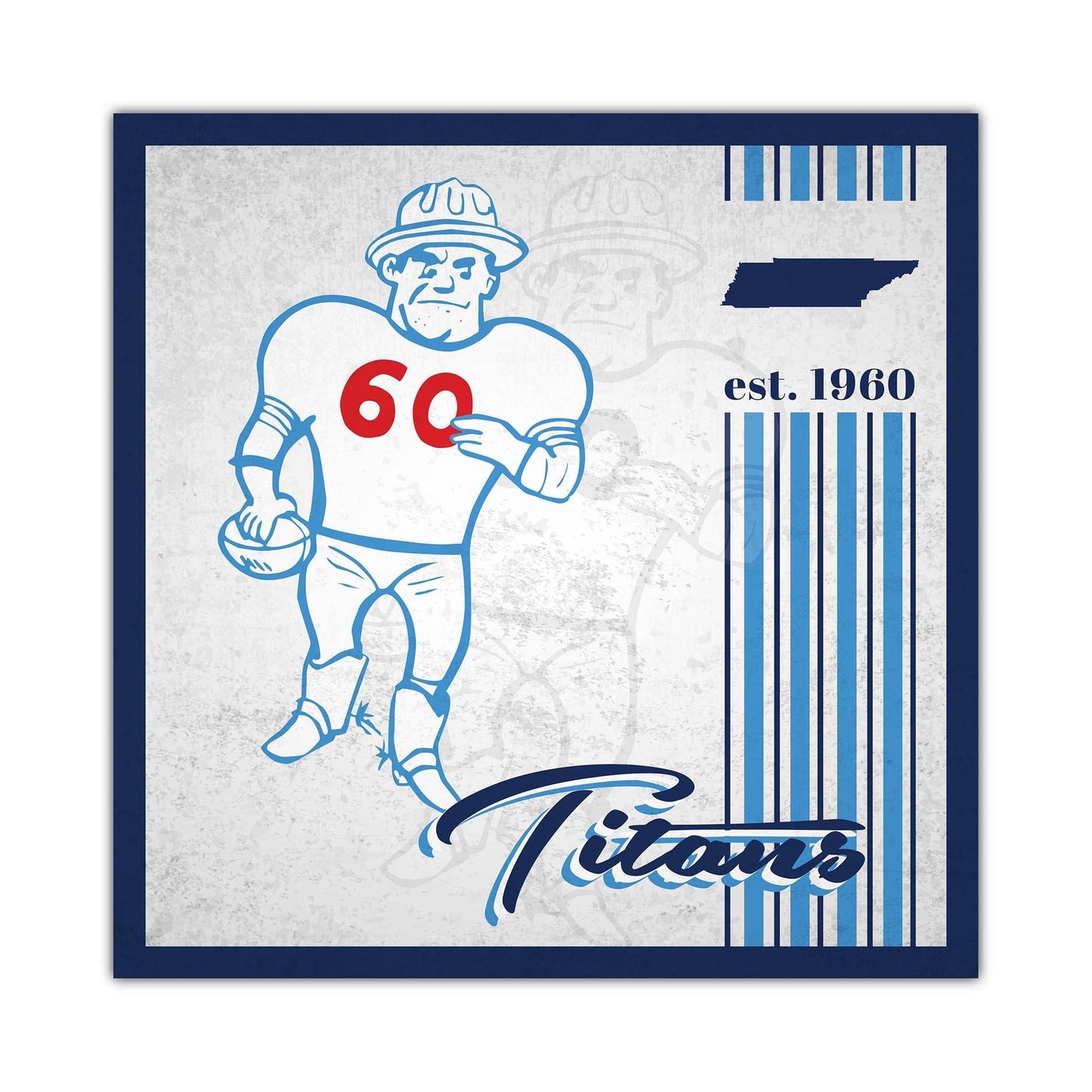 Tennessee Titans Wood Sign 10x10 Album Design for Home - ToylandEU