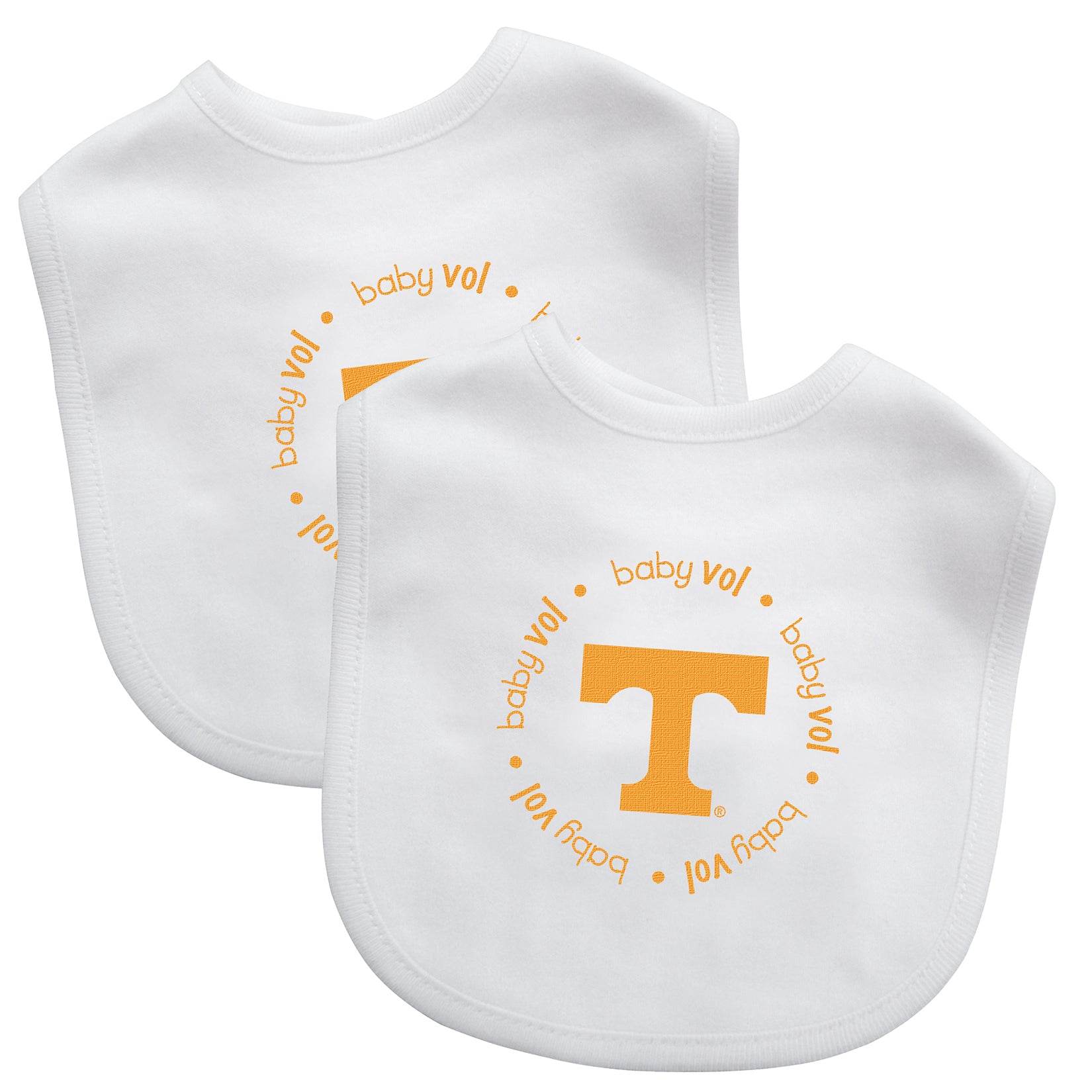 Tennessee Volunteers Baby Bibs 2 Pack Embroidered Logo - ToylandEU