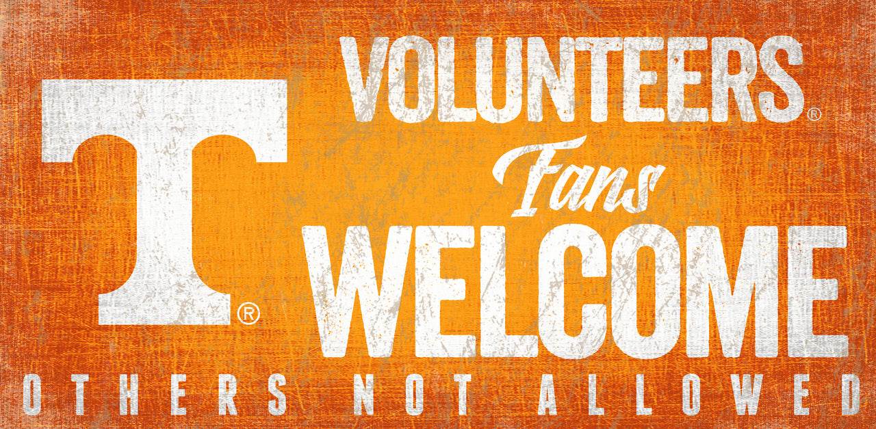 Tennessee Volunteers Welcome Sign Wood 12x6 Fans Design - ToylandEU