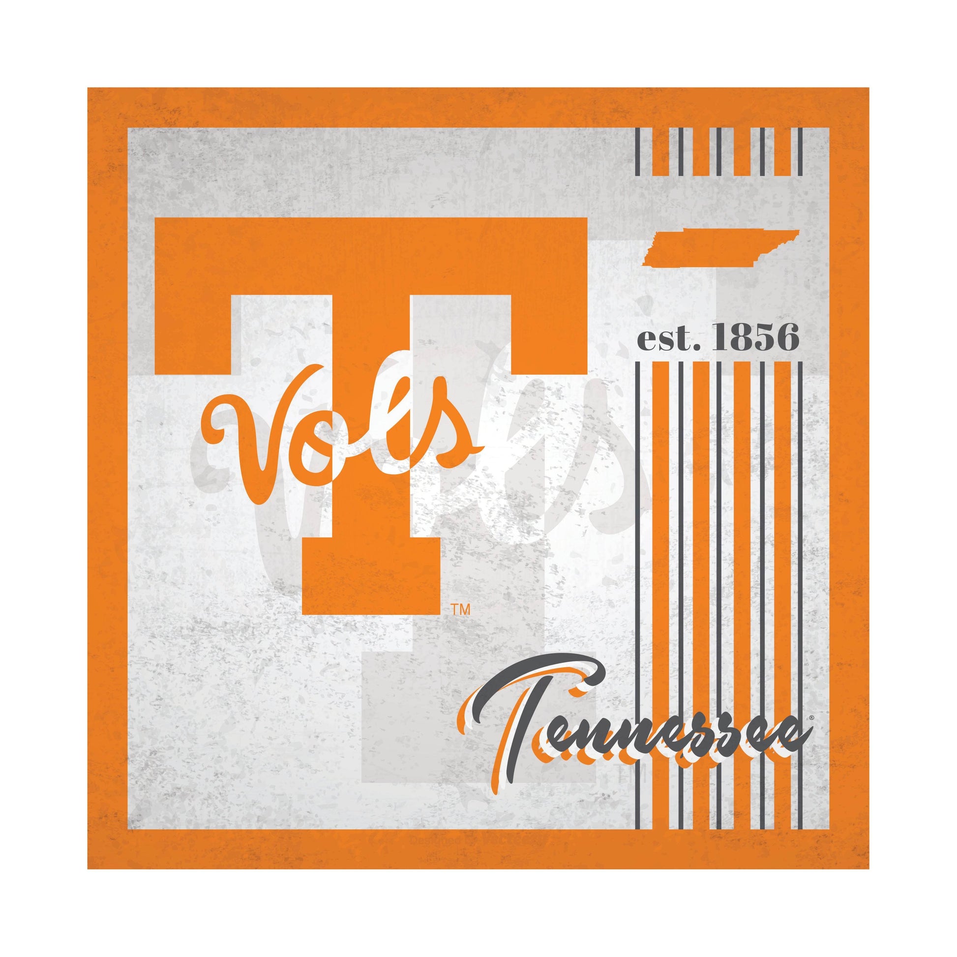 Tennessee Volunteers Wood Sign 10x10 Album Design Decor - ToylandEU