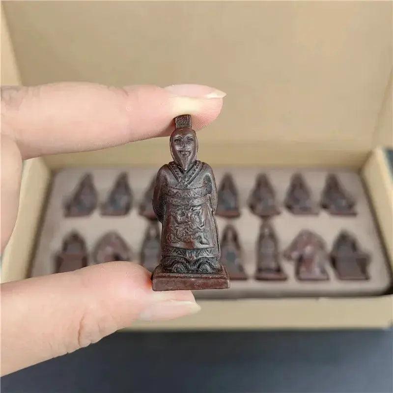  Terra Cotta Warriors Chess Set Leather Board Portable -  ToylandEU™