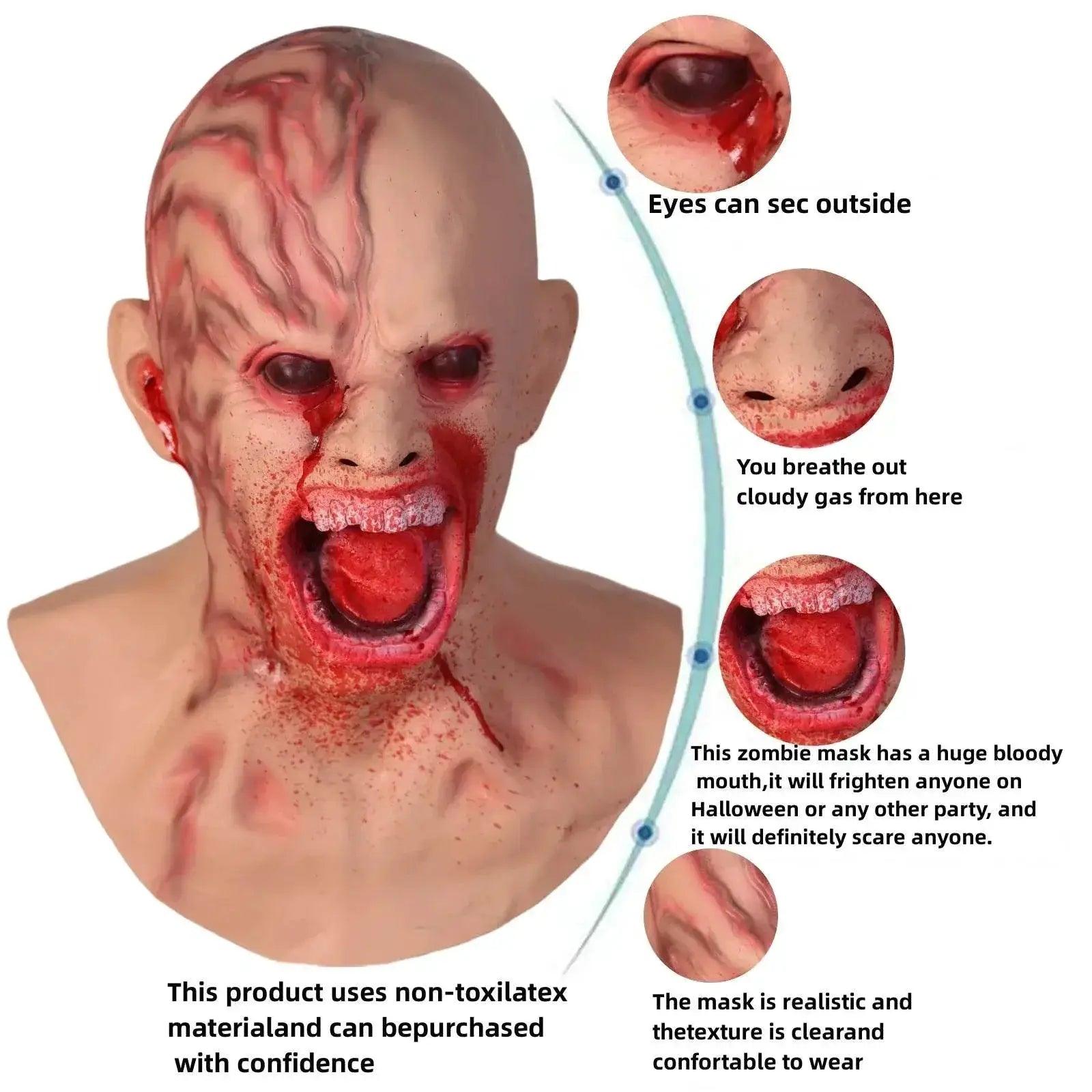  Terrifying 3D Zombie Mask Full Head Mask Toyland EU -  ToylandEU™