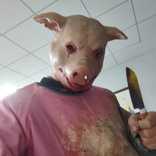 Terrifying Animal Latex Mask Bloody Pig Head For Adults - ToylandEU