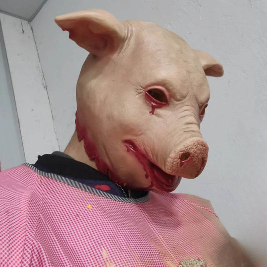Terrifying Animal Latex Mask Bloody Pig Head For Adults - ToylandEU