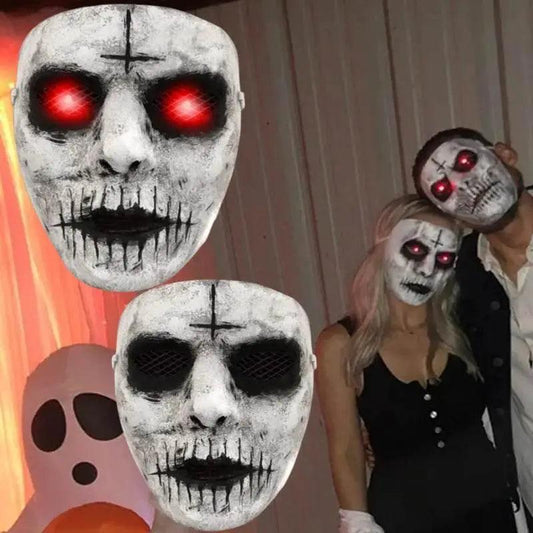  Terrifying Demon Latex Mask Glow Red Eye Toyland EU -  ToylandEU™