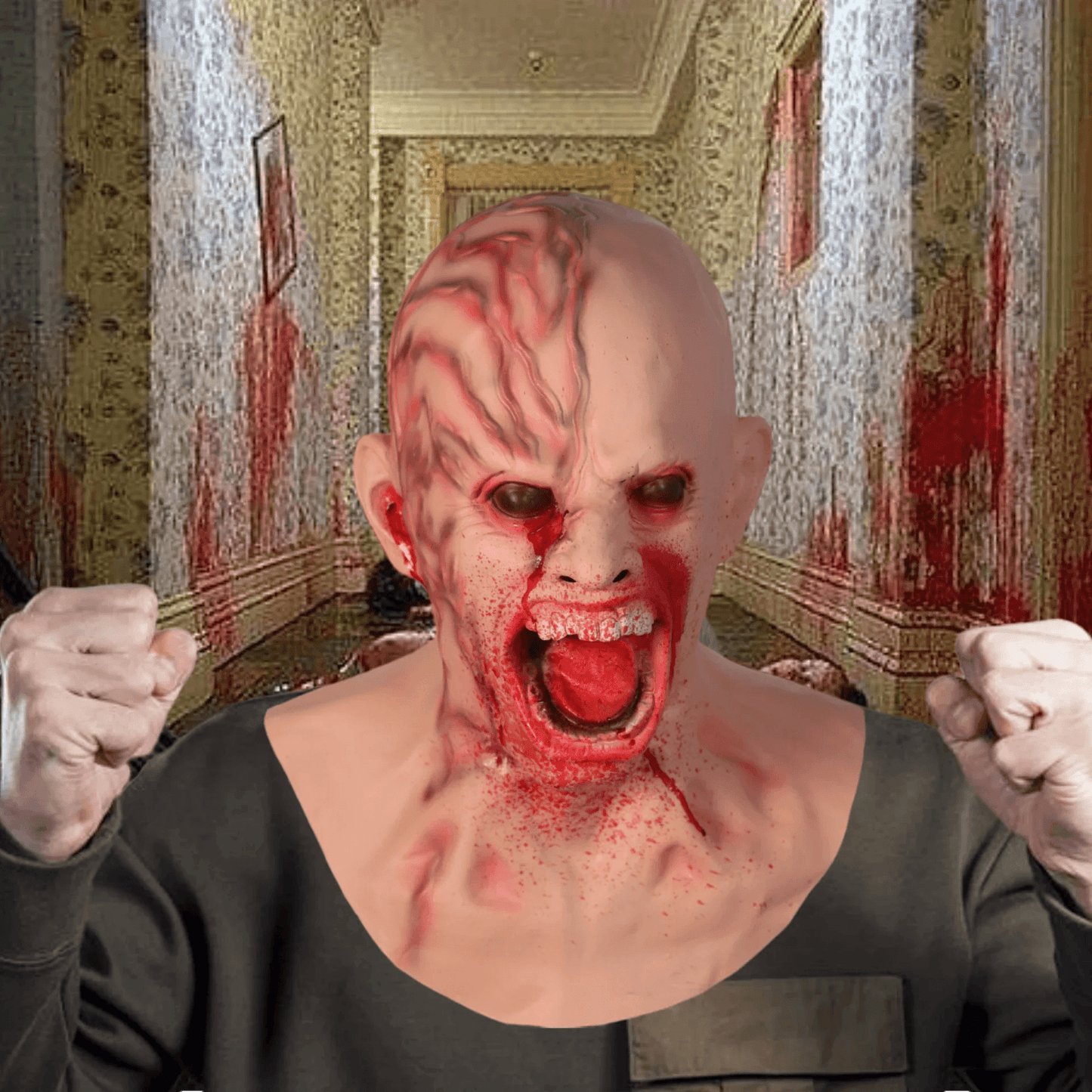 Terrifying Halloween Mask Latex Zombie Full Head For Adults - ToylandEU