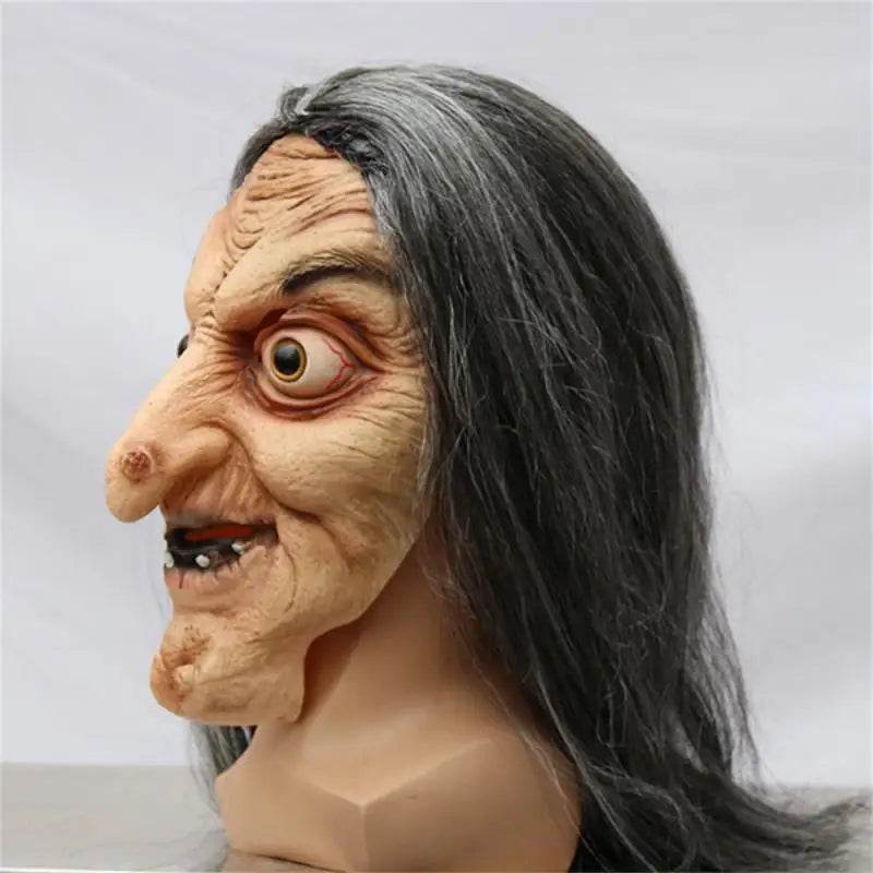 Terrifying Witch Mask With Hair Adult Halloween Costume - ToylandEU