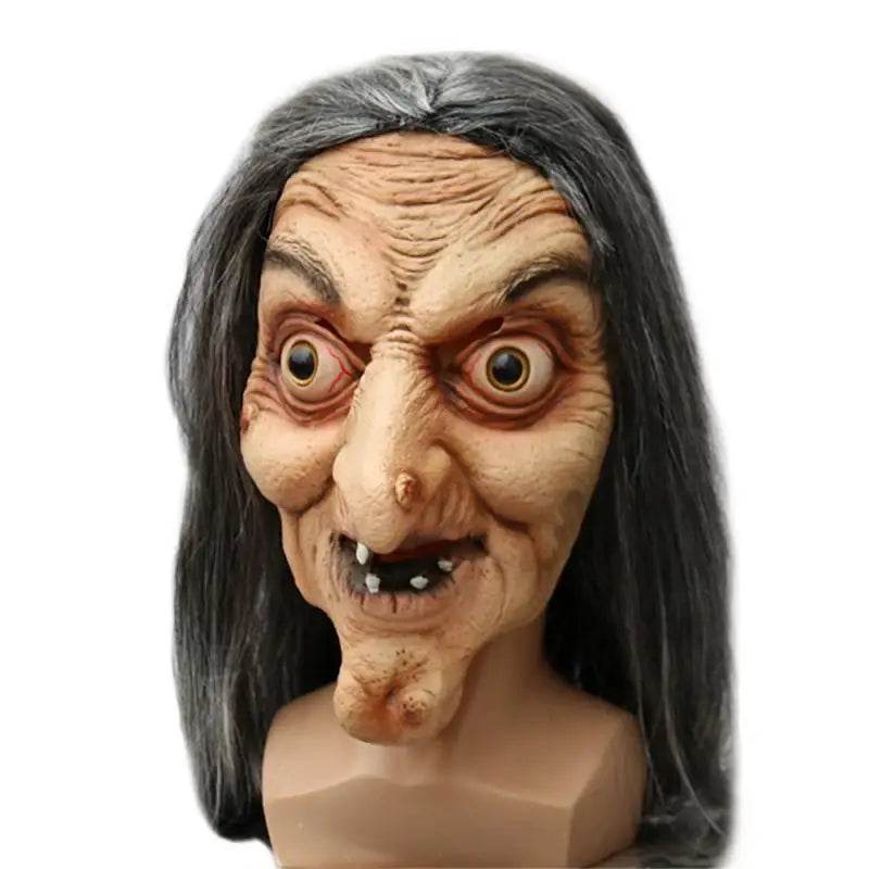 Terrifying Witch Mask With Hair Adult Halloween Costume - ToylandEU