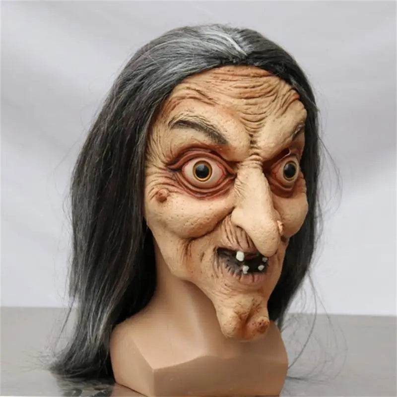 Terrifying Witch Mask With Hair Adult Halloween Costume - ToylandEU