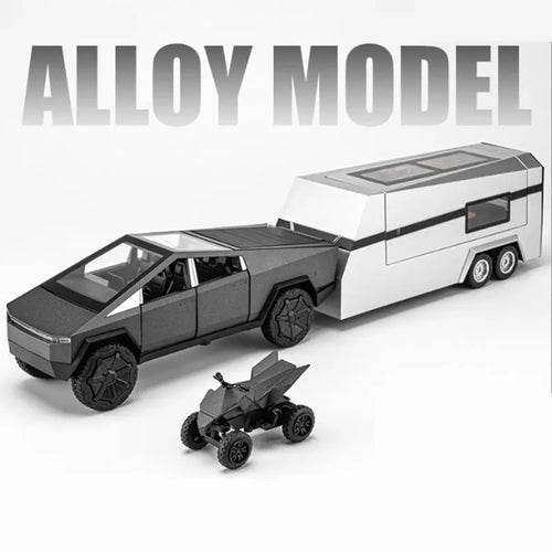 Tesla Cybertruck Diecast Model with Trailer - Collector's Edition 1/32 - ToylandEU