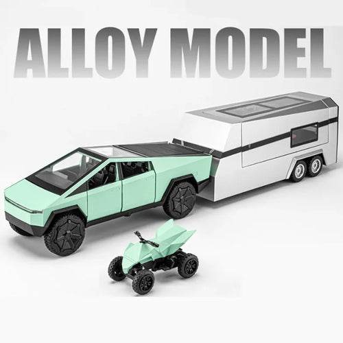 Tesla Cybertruck Diecast Model with Trailer - Collector's Edition 1/32 - ToylandEU