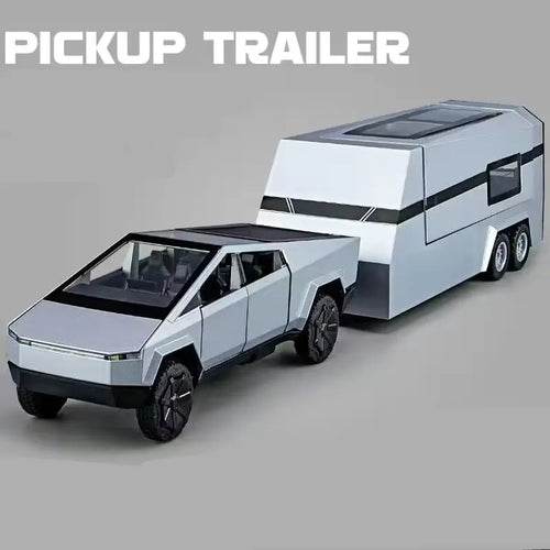 Tesla Cybertruck Diecast Model with Trailer - Collector's Edition 1/32 - ToylandEU