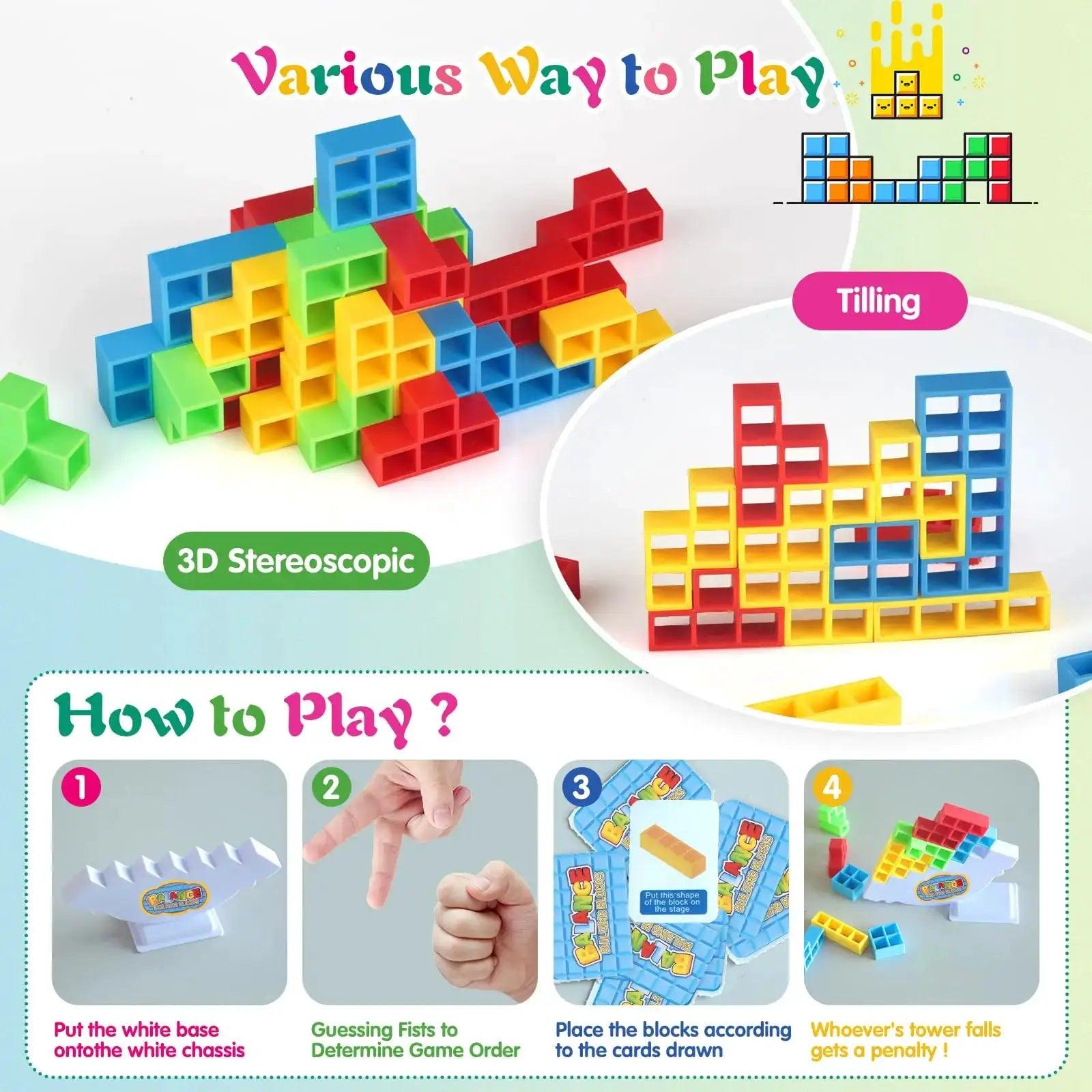  Tetra Tower Stacking Game Family Fun Balance -  ToylandEU™