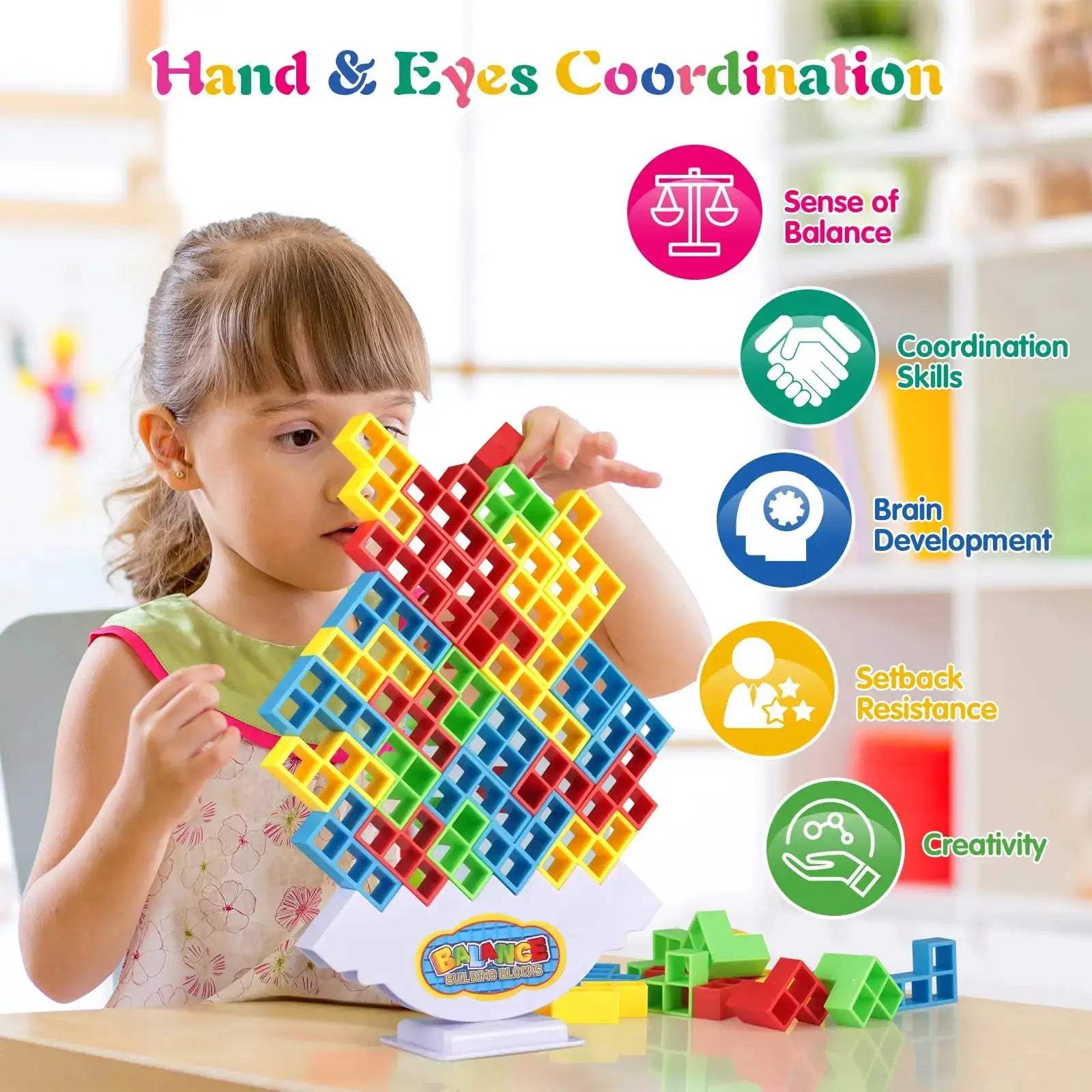 Tetra Tower Stacking Game For Family Fun Party Balance - ToylandEU