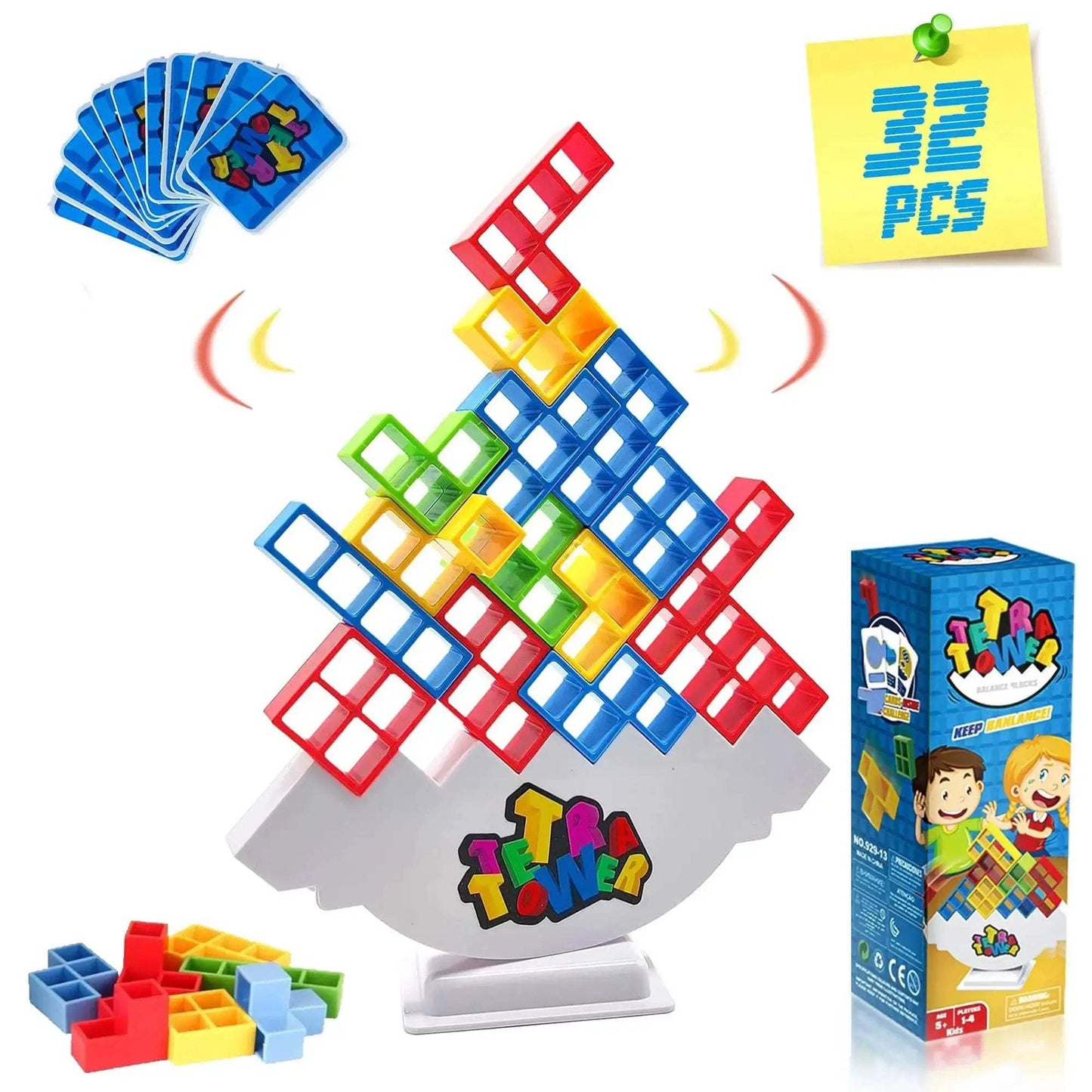 Tetra Tower Stacking Game For Family Fun Party Balance - ToylandEU