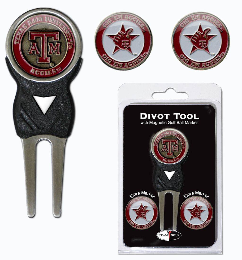 Texas A M Aggies Golf Divot Tool With 3 Magnetic Markers - ToylandEU